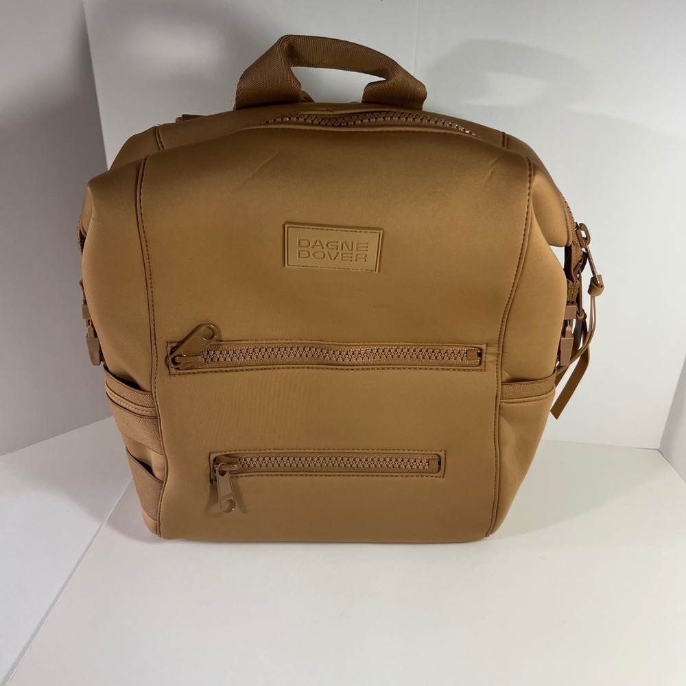 Dagne Dover Indi Neoprene Diaper Bag Backpack Camel Laptop Travel Bag Dust Bag